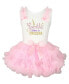 Big Girls Sparkle Unicorn Glitter Ruffle Dress with Tutu Skirt