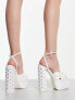 Public Desire Exclusive Magnum platform sandals in white