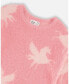 Big Girls Jacquard Unicorn Sweater Hairy Knit Pink