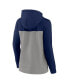 Women's Navy, Gray Milwaukee Brewers Take The Field Colorblocked Hoodie Full-Zip Jacket