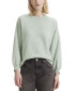 Women's Leo Crewneck Raw-Edge-Hem Sweater