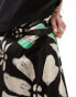 Topshop floral print satin bias maxi skirt in multi