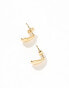 Lost Souls stainless steel 18ct gold plated mini huggie hoop earrings