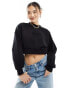 The Couture Club co-ord cropped emblem sweatshirt in black