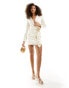 Miss Selfridge occasion corsage blazer dress in champagne