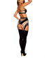 Illusion Bralette, Garter Skirt, G-String