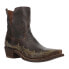 Nocona Boots Sitrine Brown Distressed Snake Print Cowboy Booties Womens Brown Ca