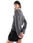 JDY 2 in 1 shirt jumper in grey