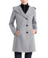 Women's Ella Asymmetrical Hooded Boucle Wool Coat with Removable Bib