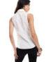 Mango sleeveless shirt in white