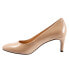 Trotters Babette T2001-130 Womens Beige Wide Leather Pumps Heels Shoes 9.5