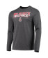 Комплект пижамы Concepts Sport Red, Heathered Charcoal Distressed NC State Wolfpack Meter Long Sleeve T-shirt and Pants Sleep Set