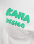 Kaiia bubble logo oversized t-shirt in white