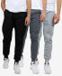 Men's Slim Fit Heavyweight Classic Fleece Jogger Sweatpants, Pack of 3