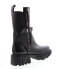 A.S.98 Hallsey A54202-101 Womens Black Leather Hook & Loop Mid Calf Boots 6