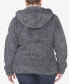 Plus Size Hooded Sherpa Jacket