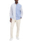 Men's Regular-Fit Block Stripe Cotton Poplin Shirt