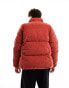 Columbia Puffect corduroy puffer jacket in red