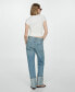 Women's Turn-Up Hem Straight Jeans