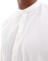 Jack & Jones overhead linen shirt in white