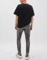 Pull&Bear premium skinny jeans in dark grey