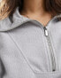 Miss Selfridge zip detail super soft sweat co-ord in grey