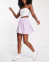 Urban Thread ruffled skirt co-ord in purple spot