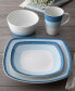 Colorscapes Layers Square Dinner Plate Set of 4, 10.75"