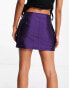 Topshop cargo pocket mini skirt in purple