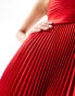 Forever New – Plissiertes Maxikleid in Rot