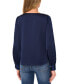 Women's Cowlneck Blouson-Sleeve Blouse