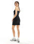 Nike ribbed mini dress in black