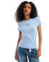 Tommy Jeans slim essential logo t-shirt in baby blue