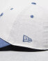 New Era 9twenty script logo linen cap in blue