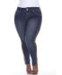 Plus Size Super Stretch Denim with Cheetah Pannel