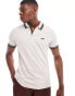 BOSS GREEN paddy tipped polo shirt in light beige