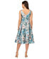 Women's Floral Jacquard Midi Dress