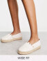 Truffle Collection Wide Fit studded espadrille shoes in beige