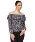 Women's Animal-Print Off-The-Shoulder Top