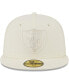 Men's Cream Las Vegas Raiders Color Pack 59FIFTY Fitted Hat