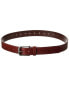 Brass Mark Stitched Leather Casual Belt Men's