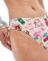 Reclaimed Vintage bikini bottom in pink western cowboy print