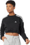 adidas 289195 Women's Hyperglam Cropped Crew Sweatshirt (Large, Black)