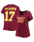 Women's Terry McLaurin Burgundy Washington Commanders Plus Size Player Name and Number V-Neck T-shirt