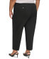 Plus Size Pleat-Front Cropped Ankle Pants