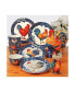 Indigo Rooster Set of 4 Ice Cream Bowl