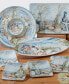 Coastal Landscape Set of 4 Canape Plates, 6"