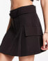 Miss Selfridge d-ring belt utility mini skirt in black