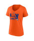 Women's Orange New York Islanders Authentic Pro Core Collection Secondary Logo V-Neck T-shirt