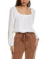 Bella Dahl Square Neck Blouse Women's White Xxs